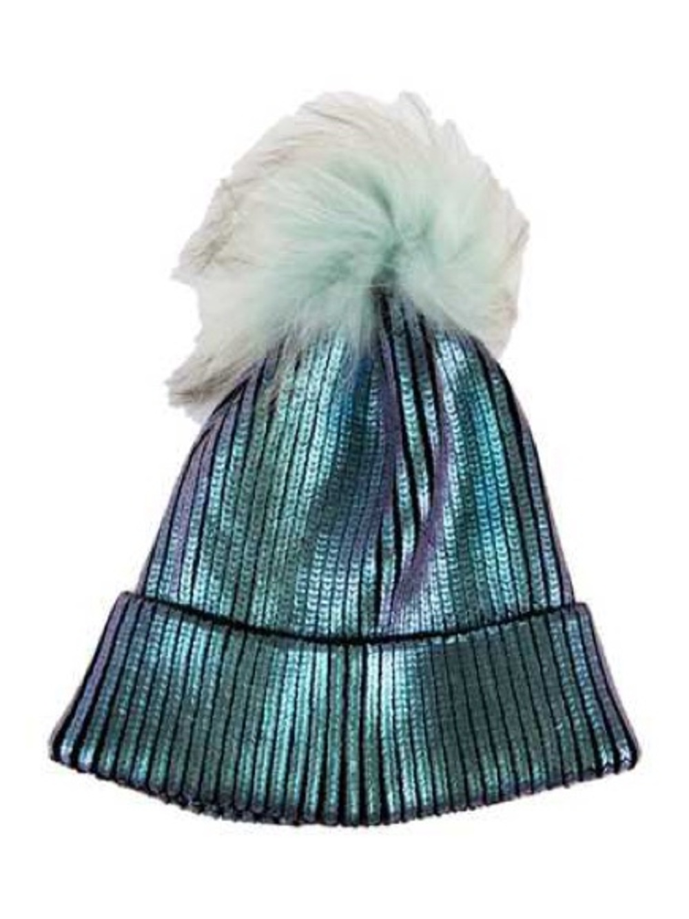 Adrienne Landau Real Fur Trimmed Beanie